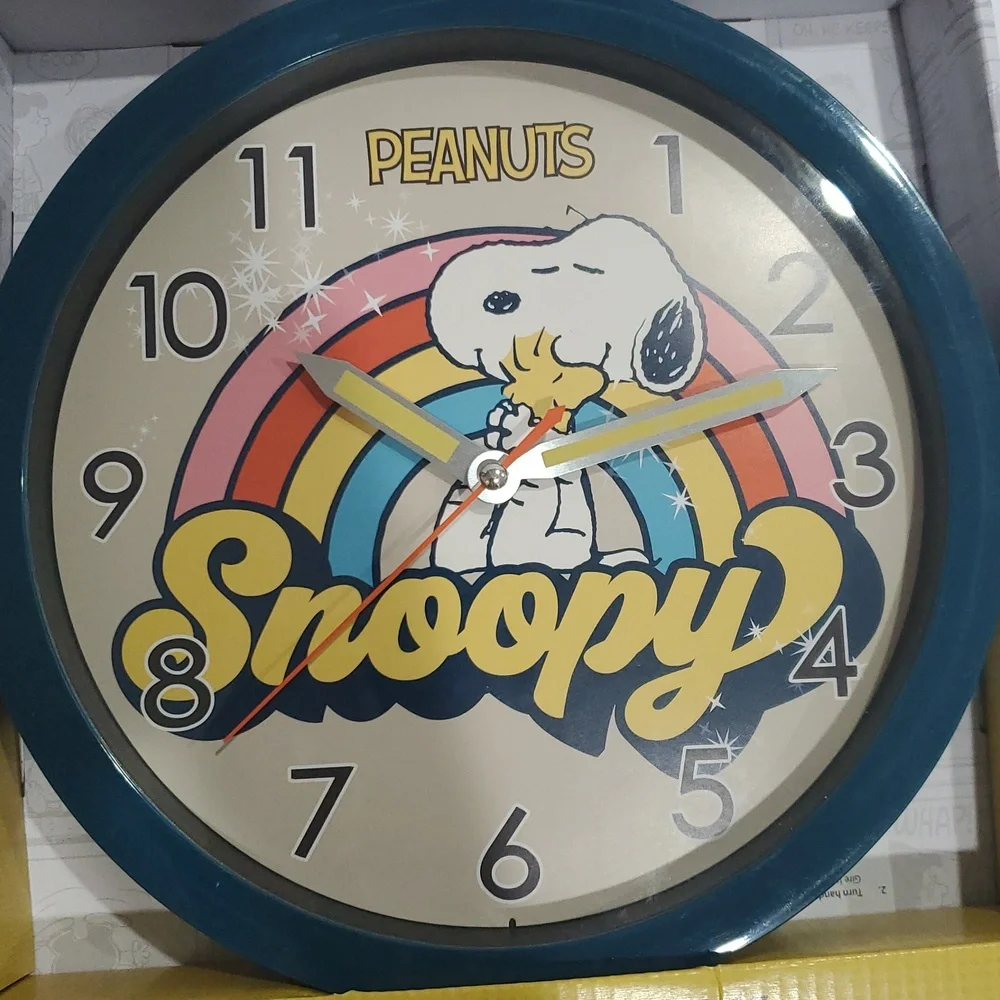 Peanuts Snoopy and tweety‎ round circle analog pencil shaped dial wall clock new